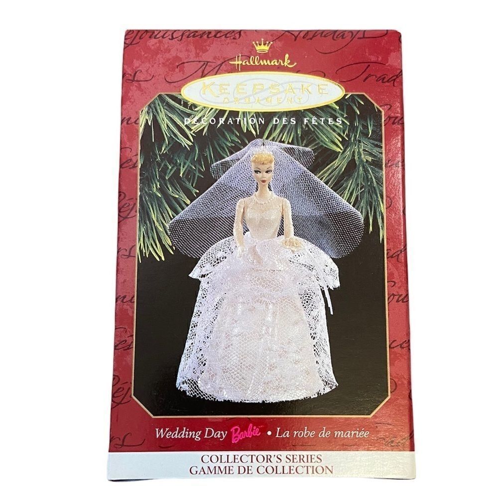 New in Box VINTAGE 1997 Wedding Day Barbie Hallmark Keepsake Holiday Ornament